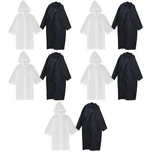 Дощовик CALLARON, 10 шт, для дорослих, для кемпінгу, походів, їзди на велосипеді, прозорий - Фото 1