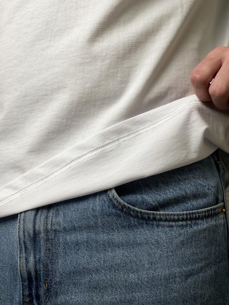 Футболка Lacoste біла чорне лого, фото №5