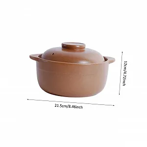 Кастрюля керамическая с крышкой термостойкая для медленного приготовления synthetic.ua - Фото 1