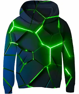 Худи Loveternal Детское 3D принт Длинный рукав С карманами для мальчиков и девочек 5 - 13 лет - Фото 1