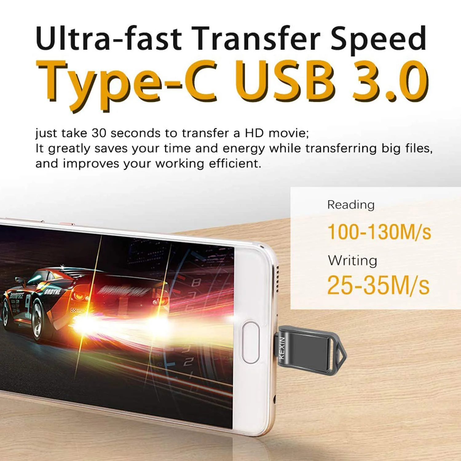 USB-флеш-накопитель KEXIN OTG 64 ГБ USB 3.0 Type C, фото №4 USB-флеш-накопитель KEXIN OTG 64 ГБ USB 3.0 Type C, фото №4