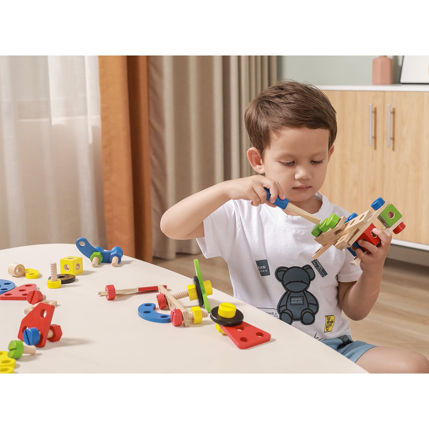 Набір Viga Model Construction 68 предметів Дерев'яний, фото №4