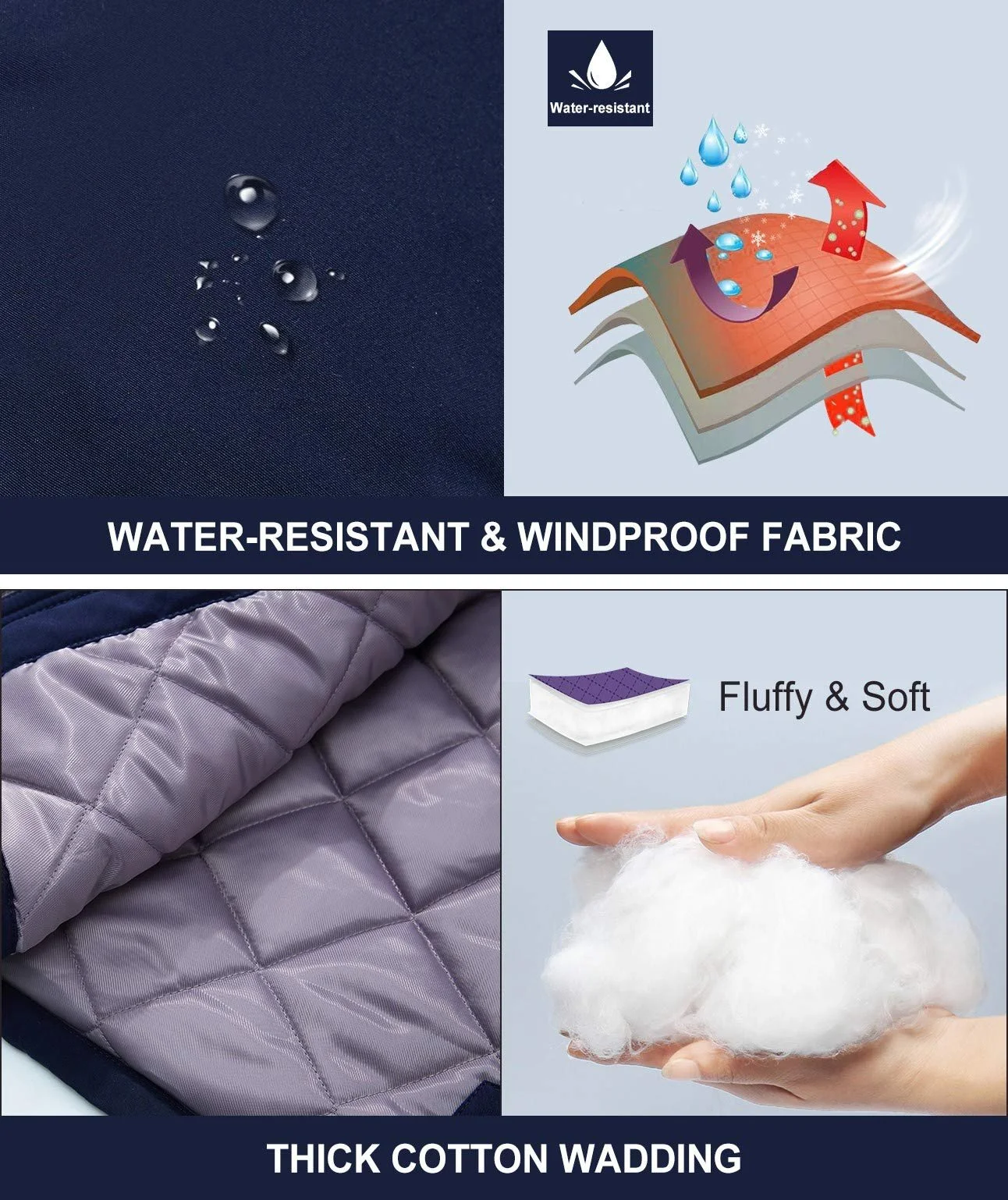 Зимове пальто для дівчат SOLOCOTE, подовжене, тепле, з капюшоном та знімним хутряним коміром, фото №5