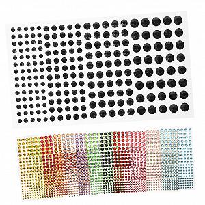 Наклейки со стразами Mikinona DIY 3/4/5/6 мм, акриловые стразы, 220 шт./лист, безопасные, без остатков, для украшений для вечеринок - Фото 1