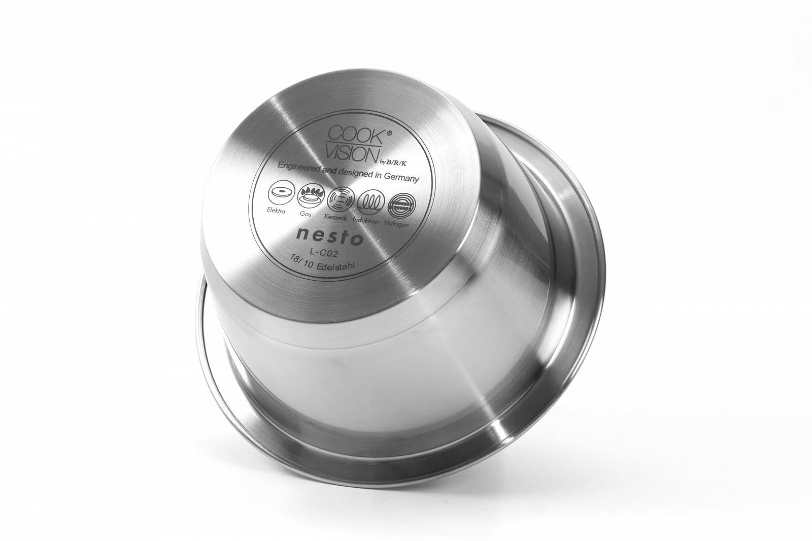 Набір каструль Cookvision Starter 13 штук 3 x Нержавіюча сталь для всіх типів плит, 3 x Скляні кришки, 1 x Сковорідка, 1 x Ручки Чорний, фото №3