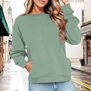 Жіночий Светр Осінній Зимовий Довгий Рукав Без Капюшона Круглий виріз synthetic.ua - Фото 1