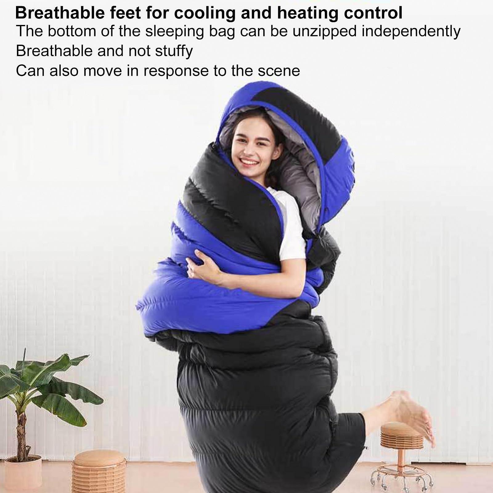 Спальний мішок XHTLLO USB Підігрітий Регулювана температура Дихаючий 3 рівні температури Для відпочинку Зеленого кольору, фото №3