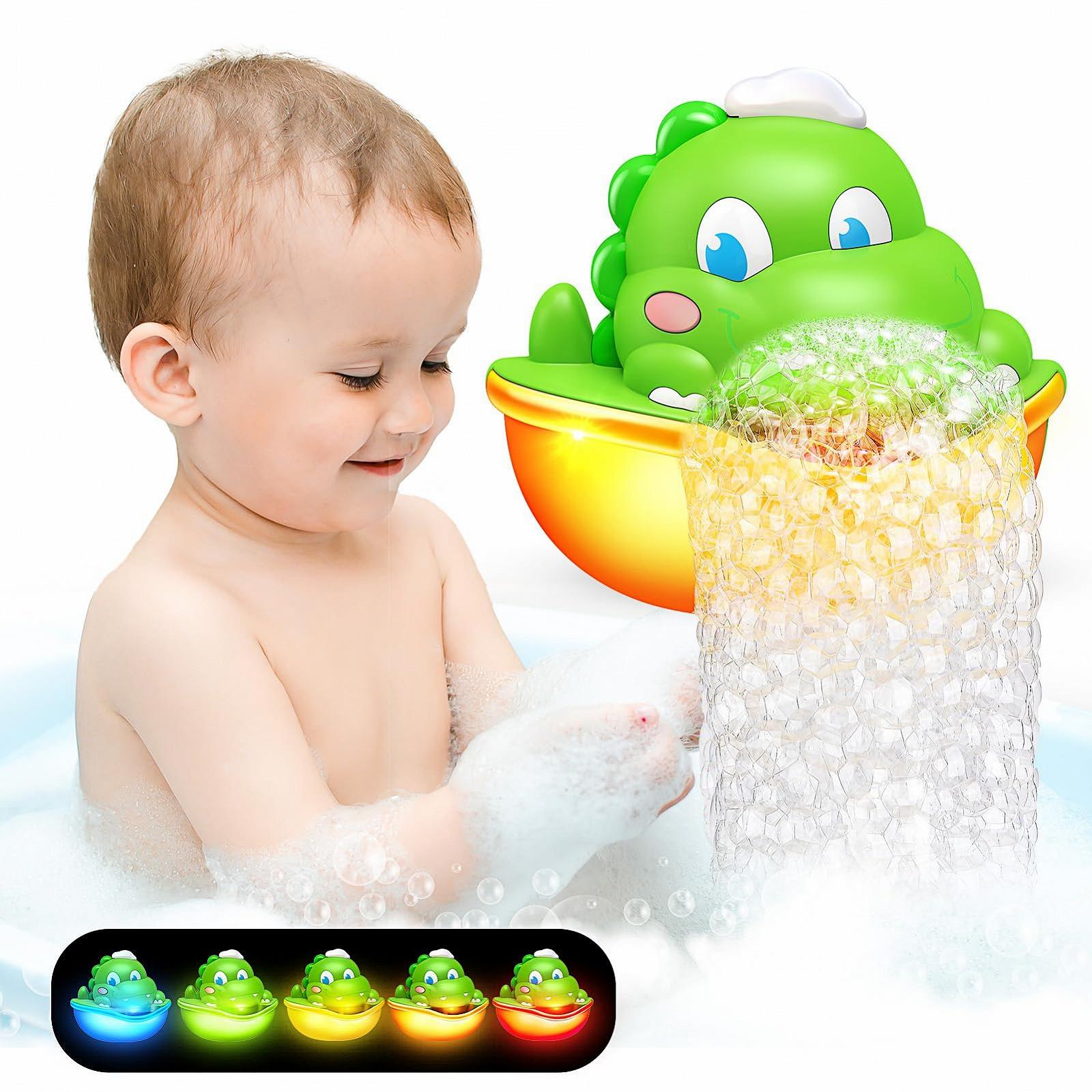 Іграшка для ванни Adeokay, піно генератор для ванни, динозавр, з підсвіткою, фото №7
