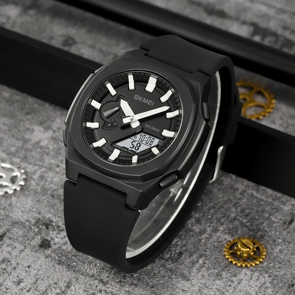 Годинник Skmei 2091BKWTWT Black-White White, фото №4