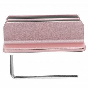 Регулируемая вертикальная подставка для ноутбука NUOBESTY для стола, компактная и прочная, для планшетов и смартфонов, розовое золото - Фото 1