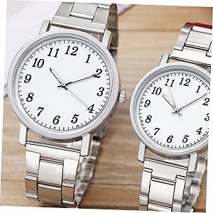 Часы LIFKOME Парные часы Современные часы Кварцевые Серебристый, серебристый (2 шт.) synthetic.ua - Фото 1