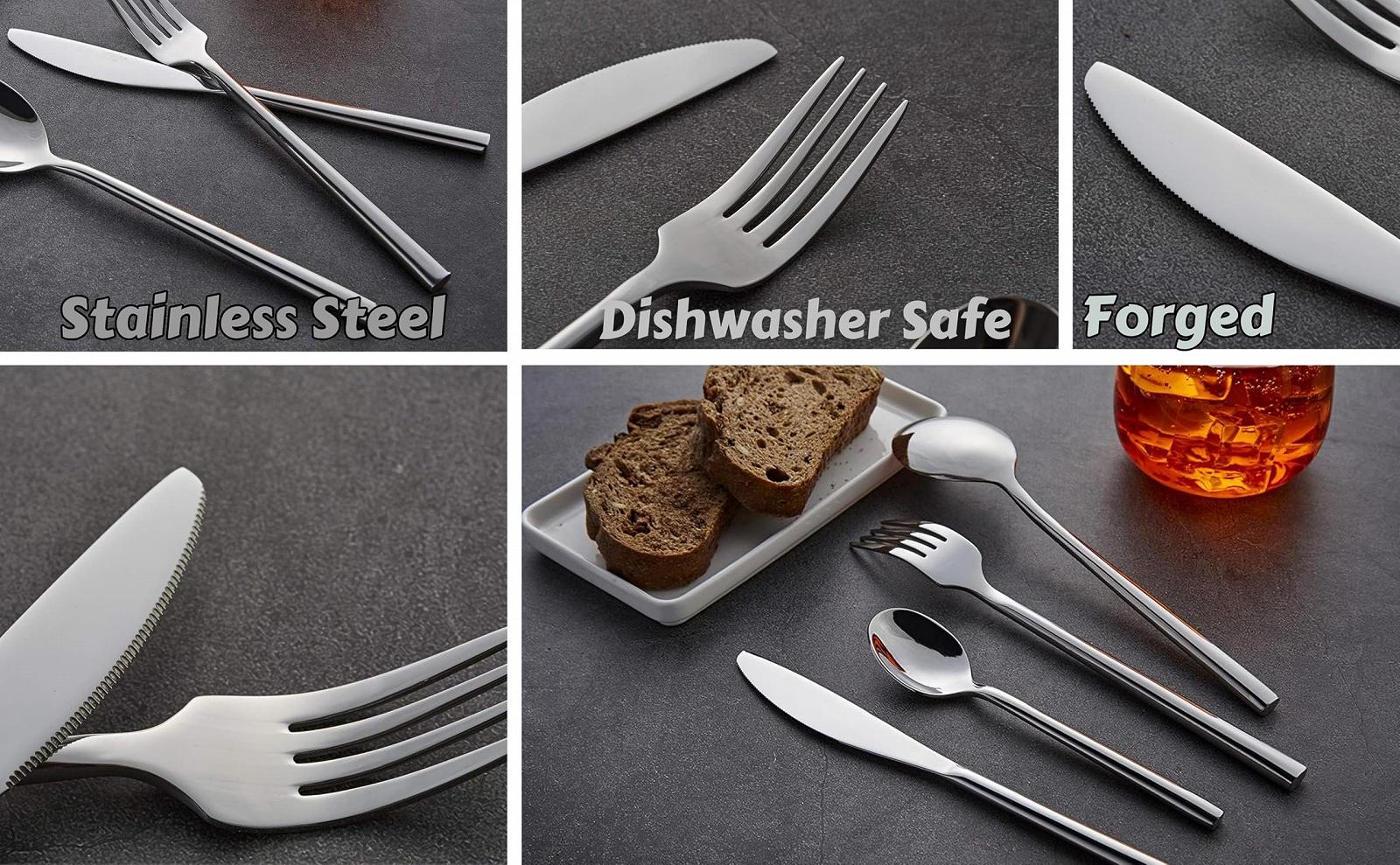 Набор столовых приборов Exzact 24 шт. из кованой нержавеющей стали, фото №5 Набор столовых приборов Exzact 24 шт. из кованой нержавеющей стали, фото №5