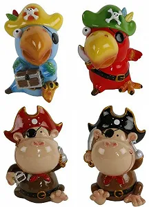 Скарбничка Pirate Monkey Polyresin Мавпа в чорному капелюсі - Фото 1