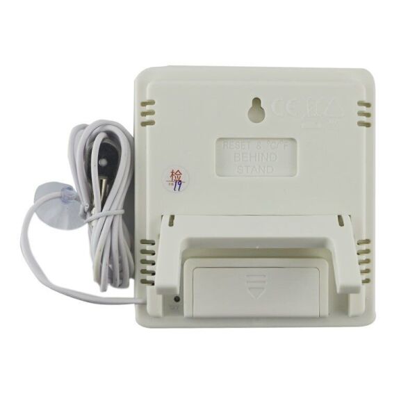 Електронний цифровий термометр гігрометр з витяжним датчиком і годинниками Ketontek NTS-2, фото №3