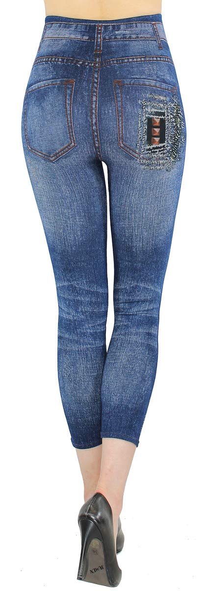 Леггинсы Capri dy_mode 7LG001-004 Женские 7/8 Jeans Look, фото №2