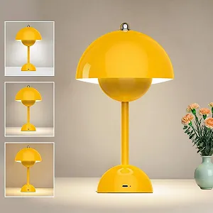 Настільна лампа LOMUG Flowerpot Mushroom LED Wireless Touch Dimmable Жовта - Фото 1