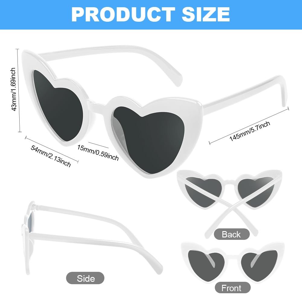 Солнцезащитные очки Сердце Ainiv, 2 шт, фото №3