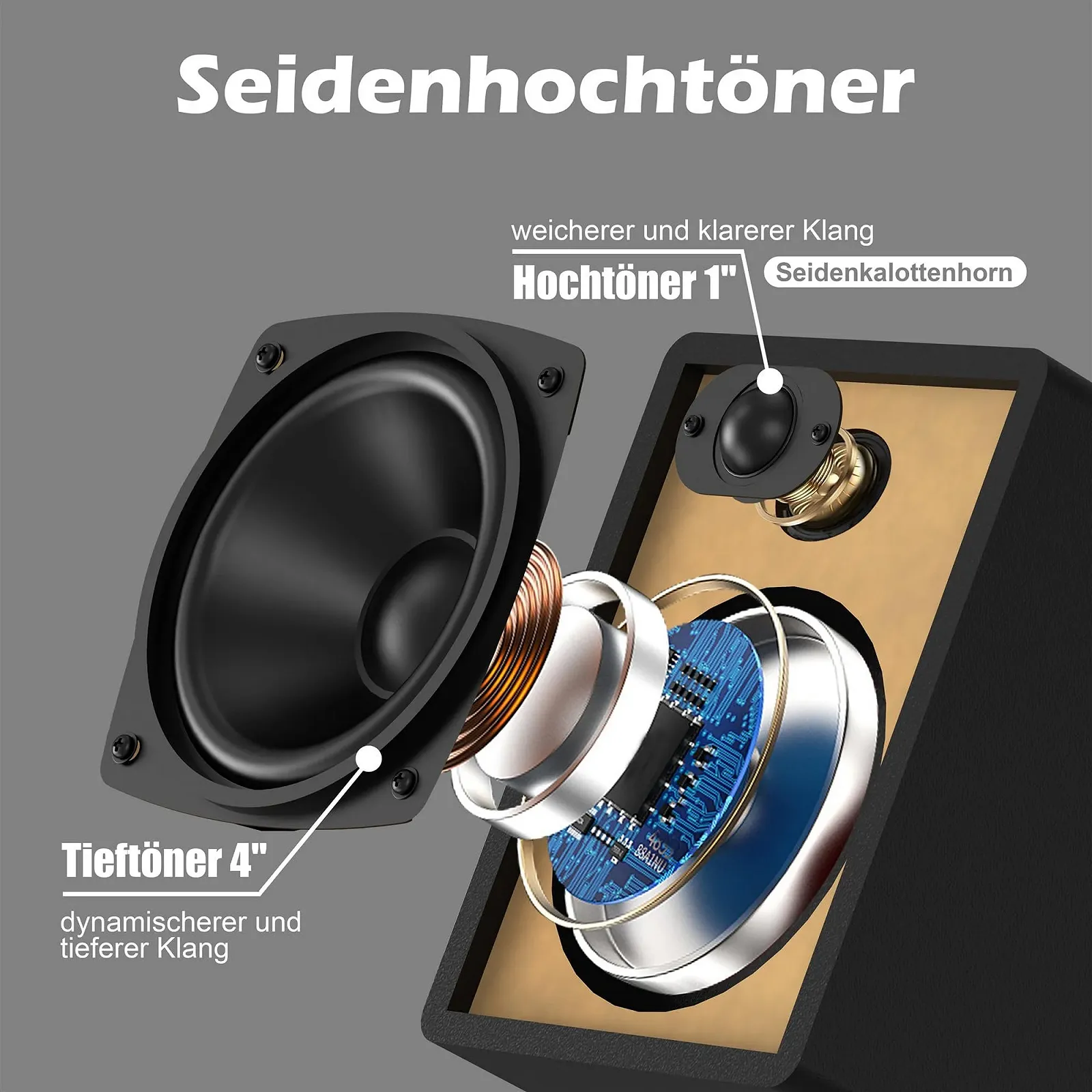 CD-система HANLIM Mini Component 30 Вт RMS CD-проигрыватель FM/Bluetooth Совместимый/USB/AUX/Дистанционное управление/Разъем для наушников, фото №3