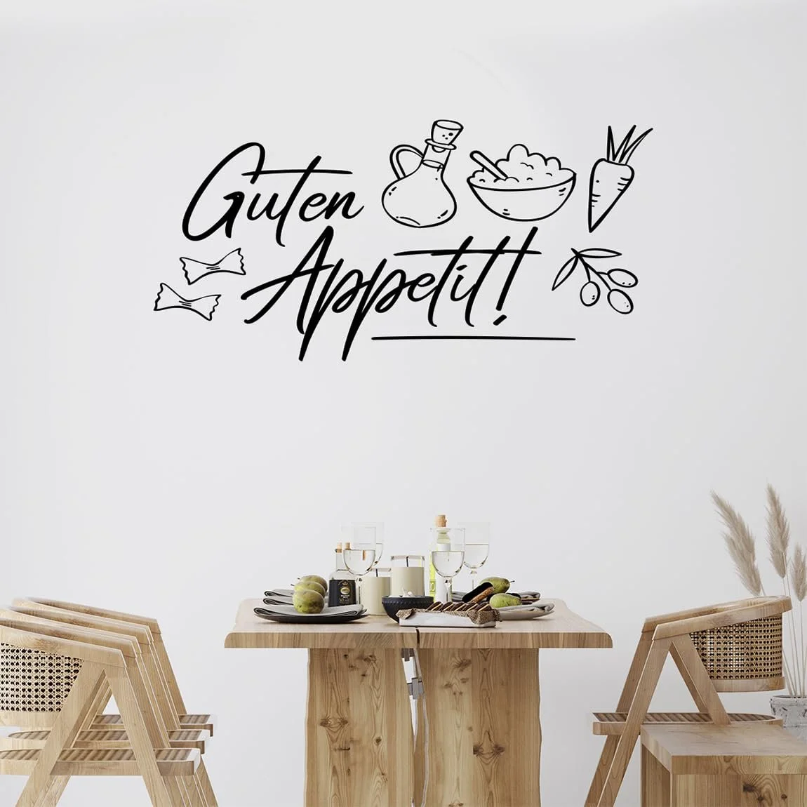 Наклейка на стіну tjapalo A35 Good Appetit 80 x 38 см Dark Grey, фото №4 Наклейка на стіну tjapalo A35 Good Appetit 80 x 38 см Dark Grey, фото №4