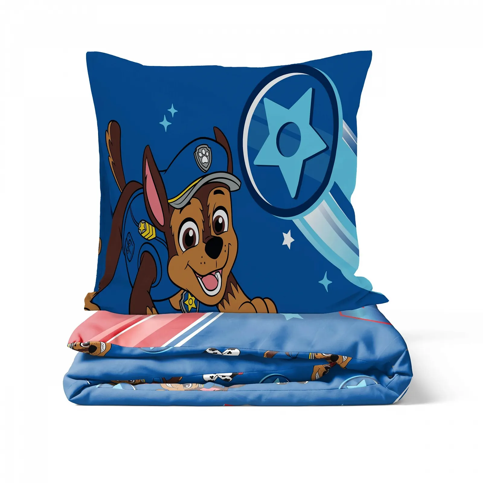 Постільна білизна Jay Franco Nickelodeon Paw Patrol Бавовна Чейз Блакитний, включає наволочку, 80 x 80 см, фото №5