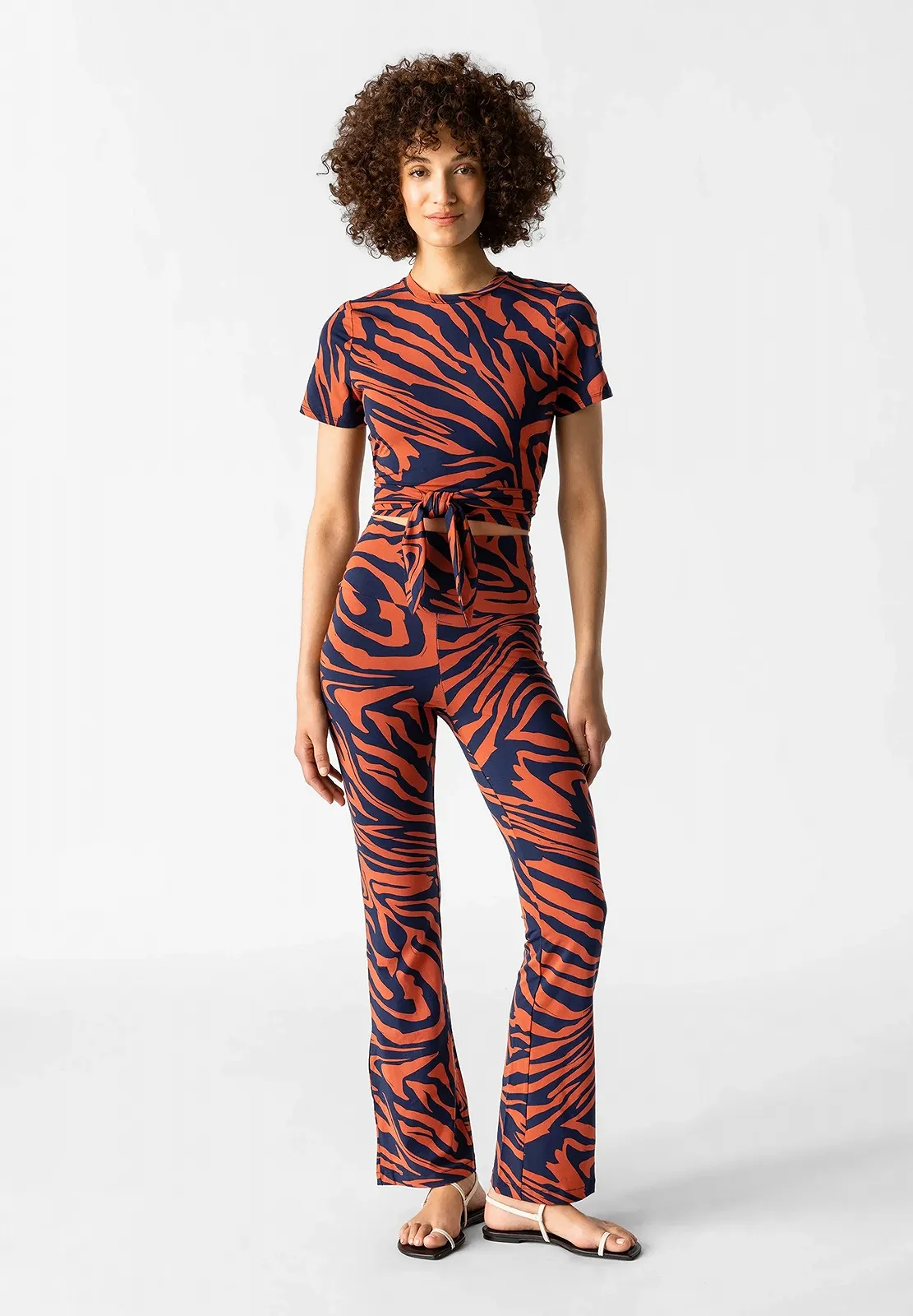 Женская футболка топ Les Lunes The Lou Top Tiger Dark Navy Rust - XS, фото №2