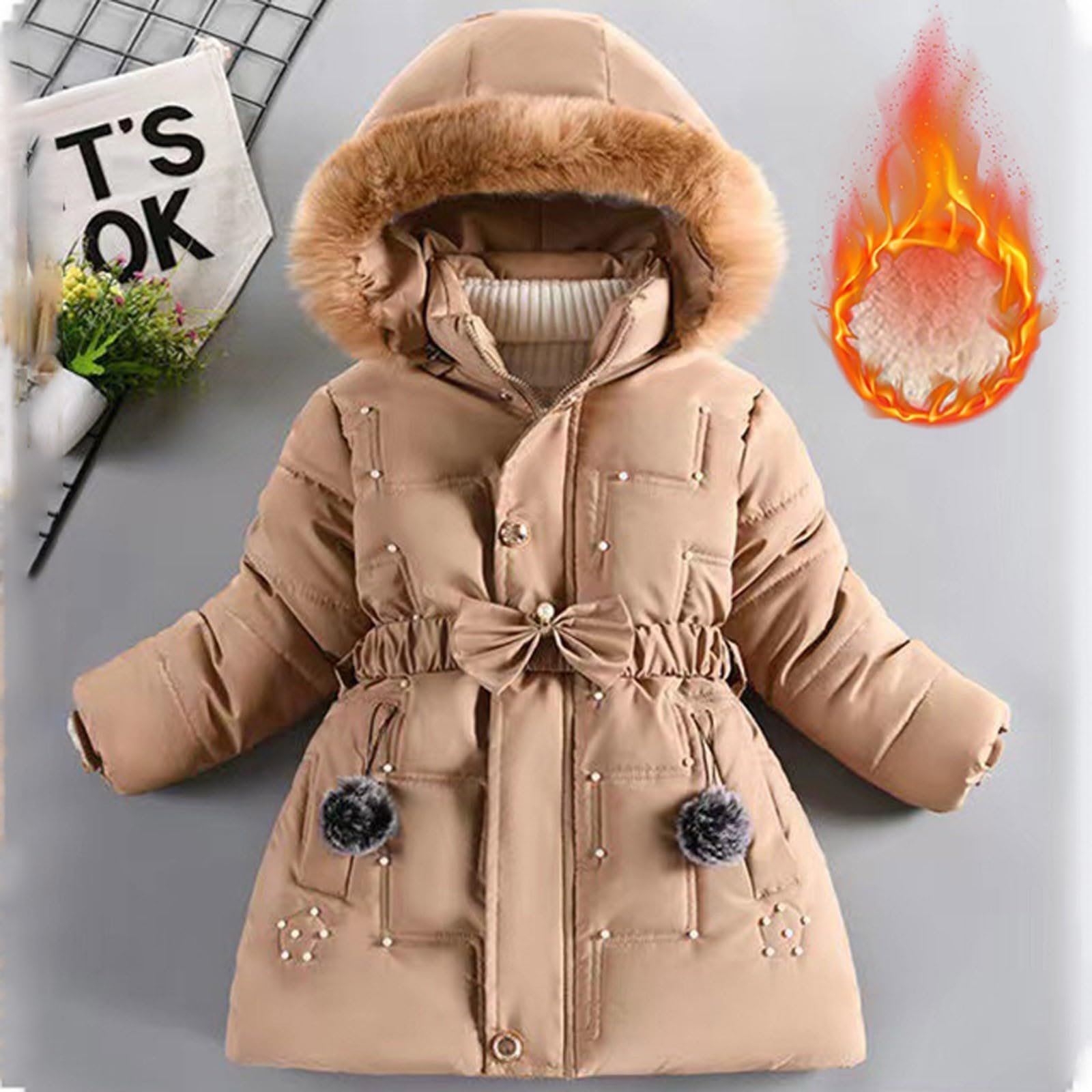 Зимнее пальто для девочек, длинное, теплое, фото №2 Зимнее пальто для девочек, длинное, теплое, фото №2