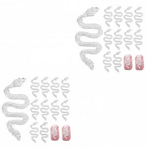 Шармы для ногтей FRCOLOR 60 шт. Декоративные аксессуары для маникюра, радужные дизайны змей для творческого нейл-арта - Фото 1