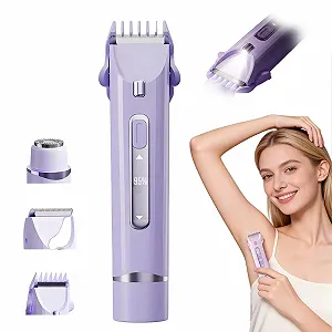 Електробритва жіноча 2-в-1 IPX7 Wet & Dry з LED підсвіткою - Фото 1