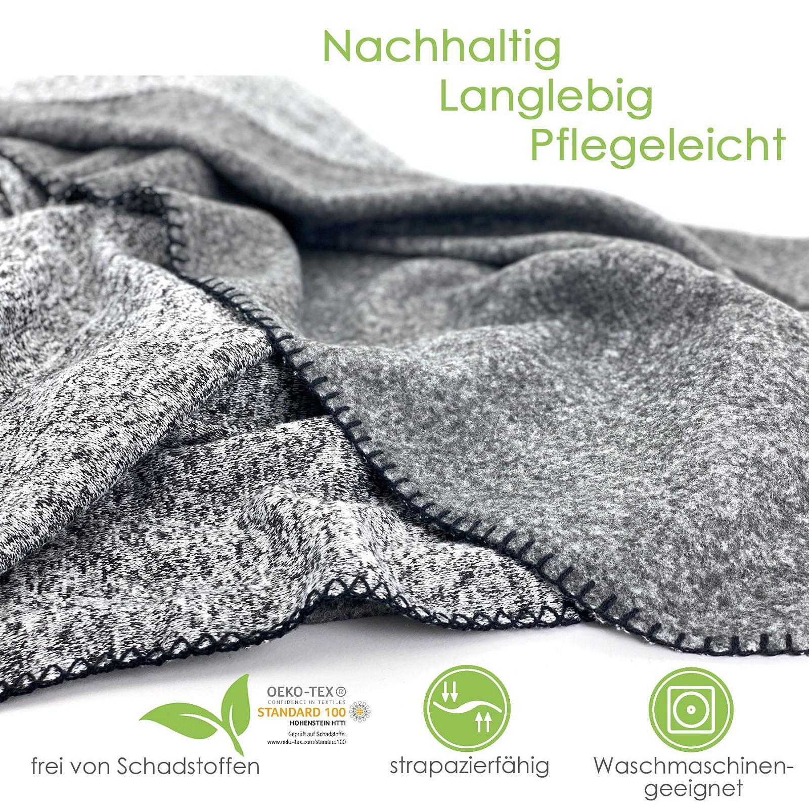 Вязана Покривало heimtexland Тип 854 Сірий меланж, 150 x 200 см, фото №5 Вязана Покривало heimtexland Тип 854 Сірий меланж, 150 x 200 см, фото №5