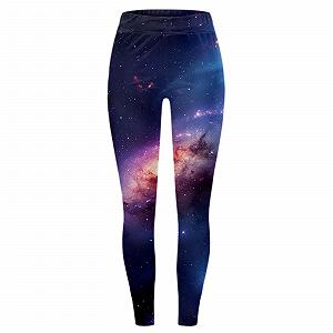 Леггинсы Generisch Galaxy PrintДля женщин, удобные, облегающие фитнес-Для йоги, бега и повседневного использования,  из искусственной кожиДля женщин synthetic.ua - Фото 1