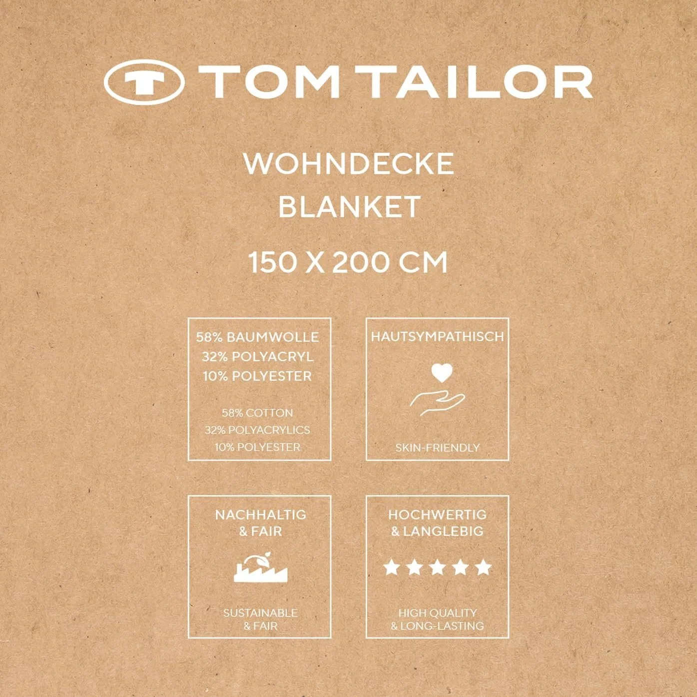 Покривало TOM TAILOR Jacquard 150 x 200 см Синій (темно-синій і прохолодний синій), фото №4