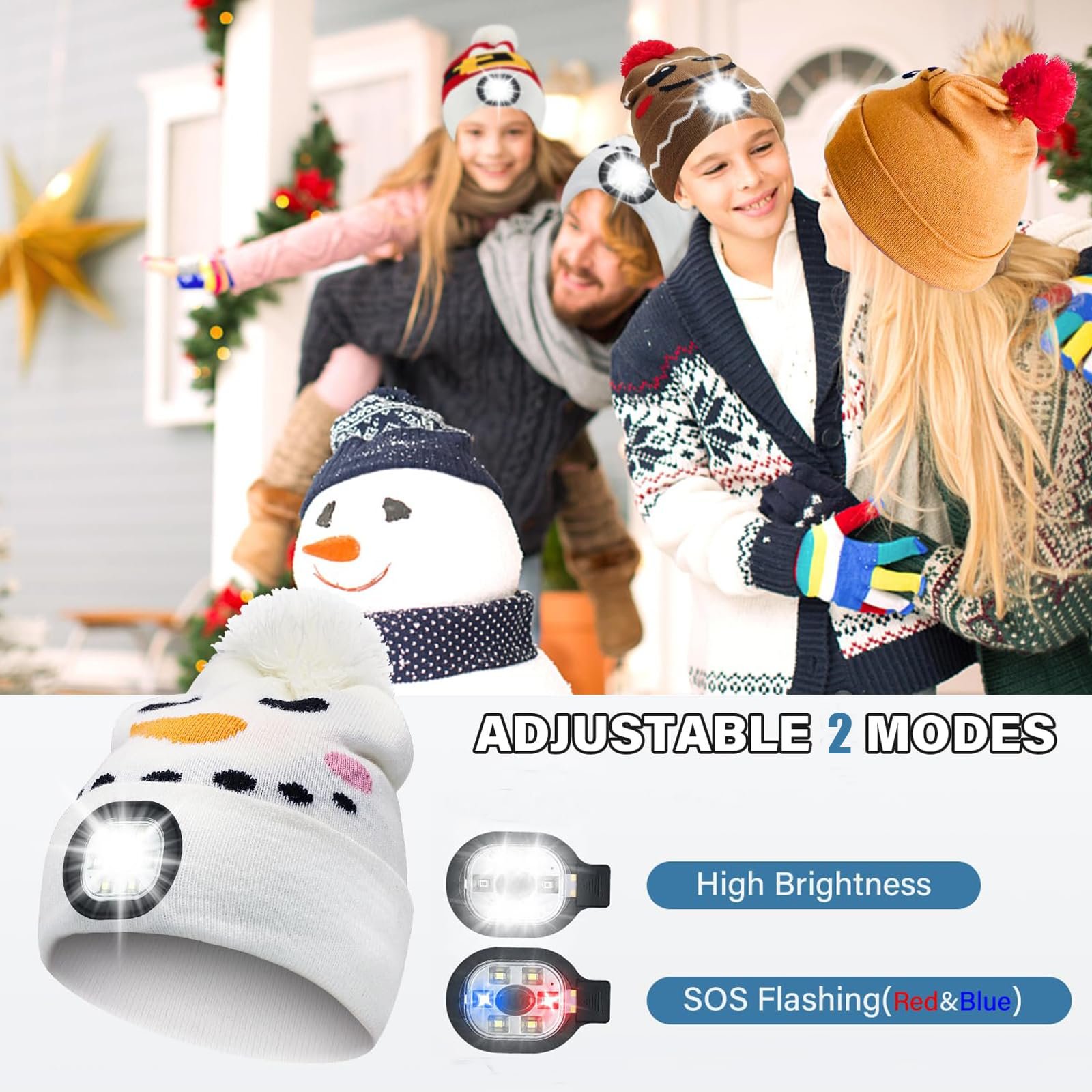 Шапка со LED подсветкой Детская, фото №3