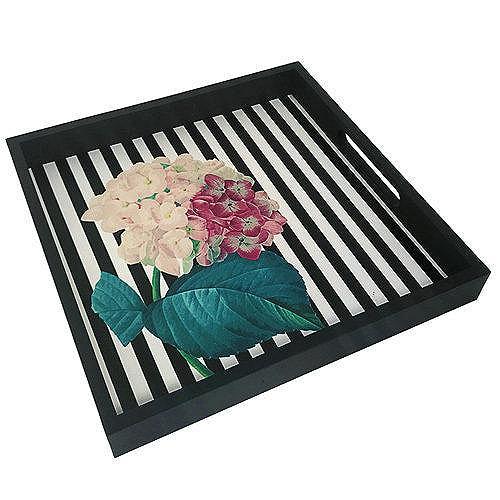 Подносы Presentville деревянный с принтом "Цветы" 33х33х4 см PDN_19M009_BL, фото №1 Подносы Presentville деревянный с принтом "Цветы" 33х33х4 см PDN_19M009_BL, фото №1