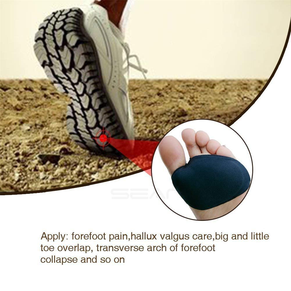 Подушка для передньої частини стопи Anti Sanding, силіконовий протектор для пальців ніг, нейлонова лайкра, фото №4