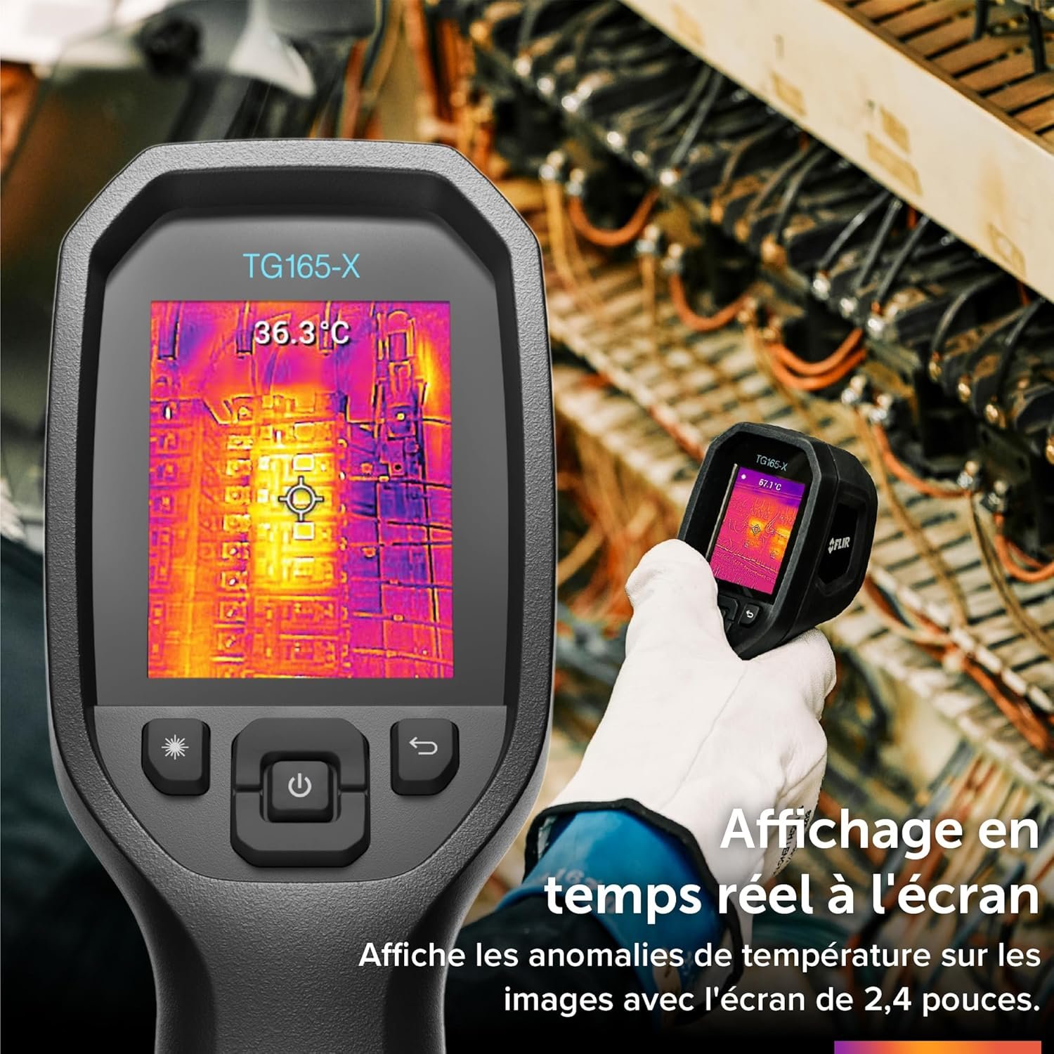 Тепловизионная камера FLIR TG165-X / 80 х 60 / 70mk / 8.7Hz / Черный, фото №4 Тепловизионная камера FLIR TG165-X / 80 х 60 / 70mk / 8.7Hz / Черный, фото №4