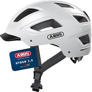 Шолом ABUS Hyban 2.0 Міський З заднім ліхтарем ABS Polar White - Фото 1