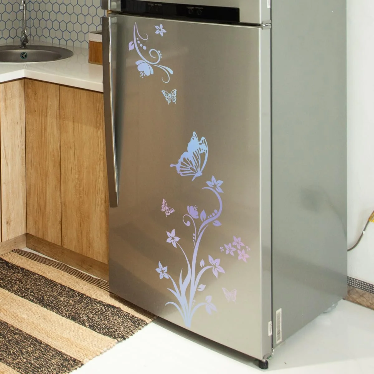 Наклейка на стену HGDESIGN 3D Butterfly Flower Tendril светящаяся (B), фото №9