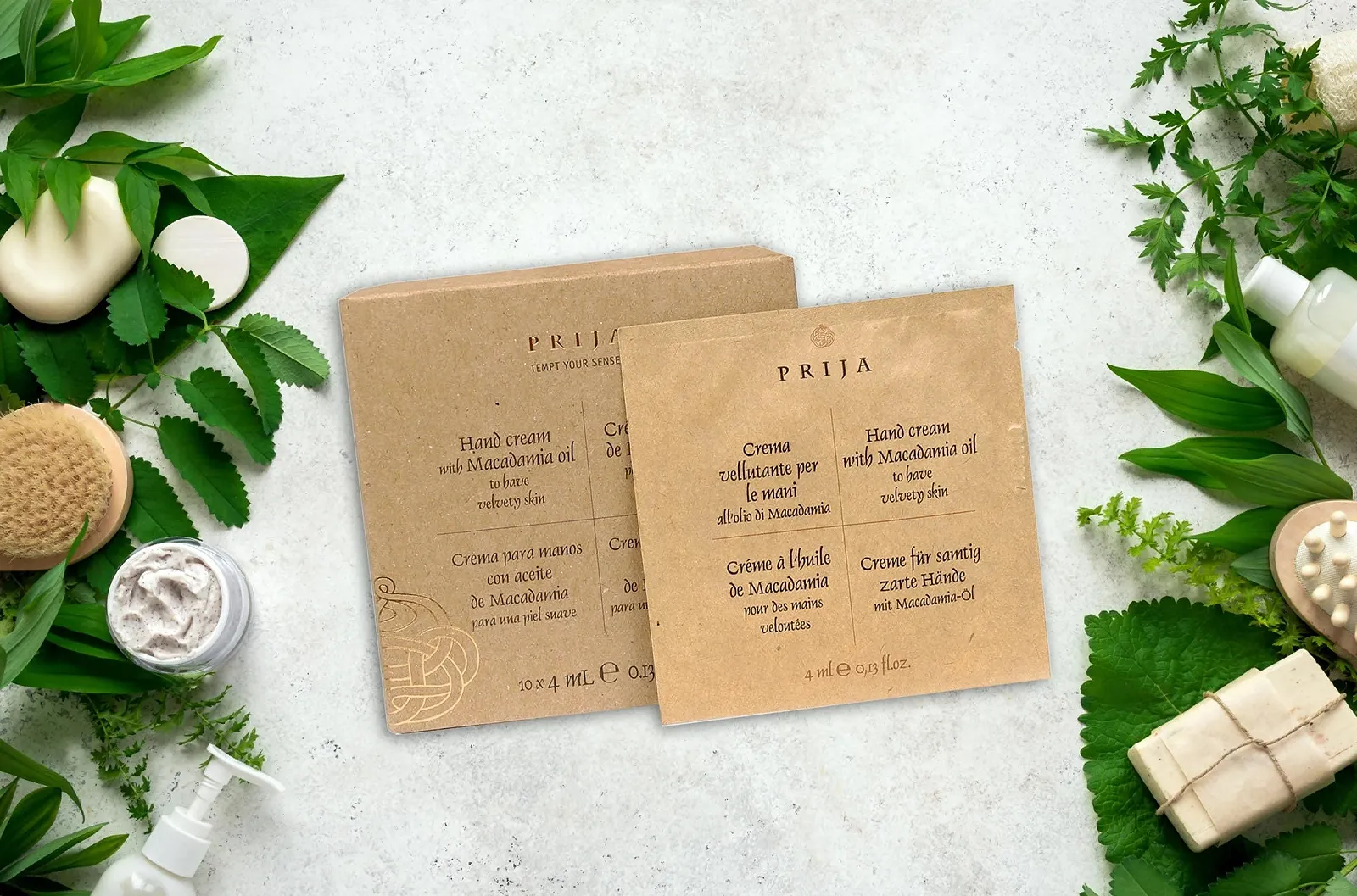 Крем для рук Prija з олією макадамії 10 шт x 4 мл, фото №3