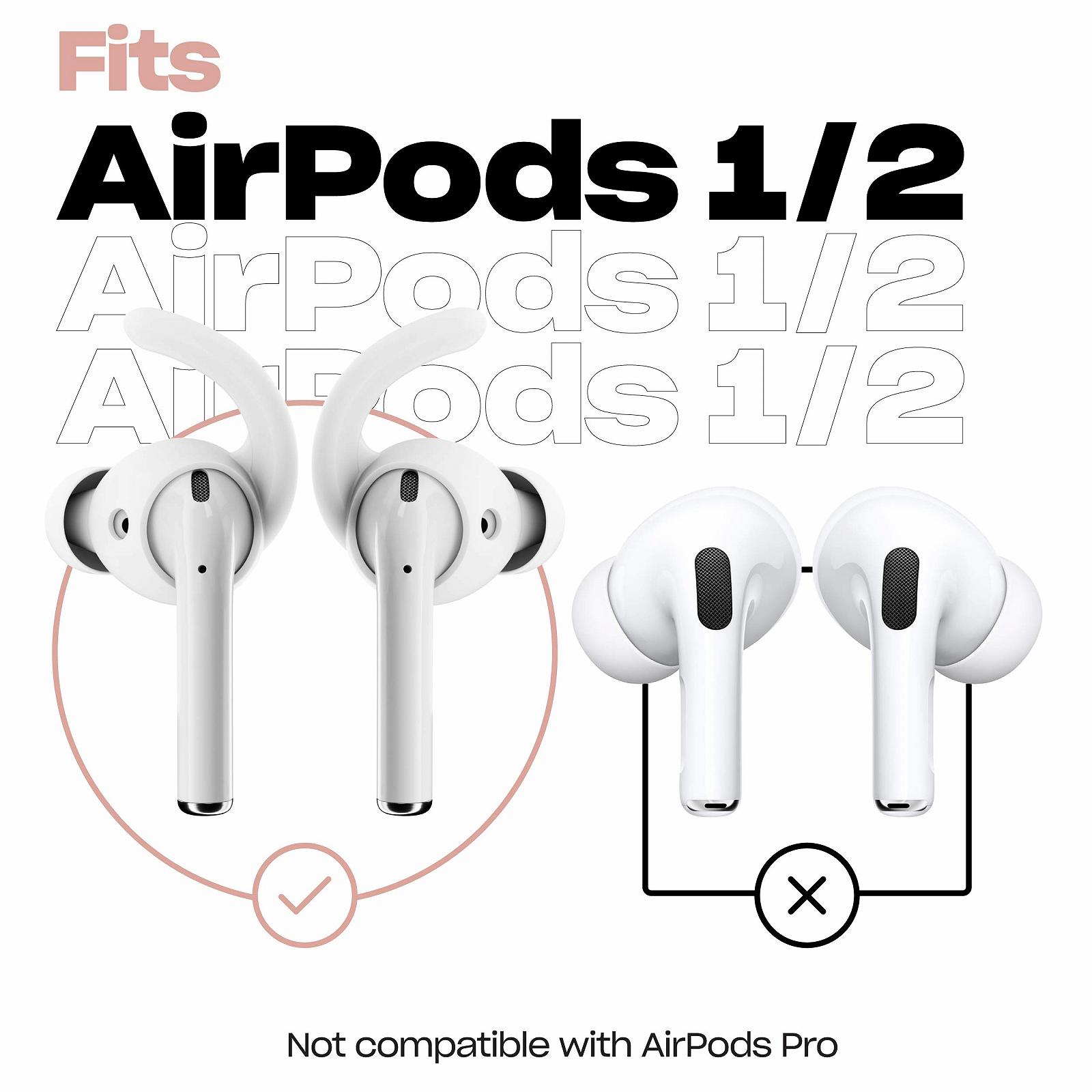 Вкладыши Keybudz EarBuddyz Ultra силиконовые вставки для Apple AirPods, EarPods белые, фото №3