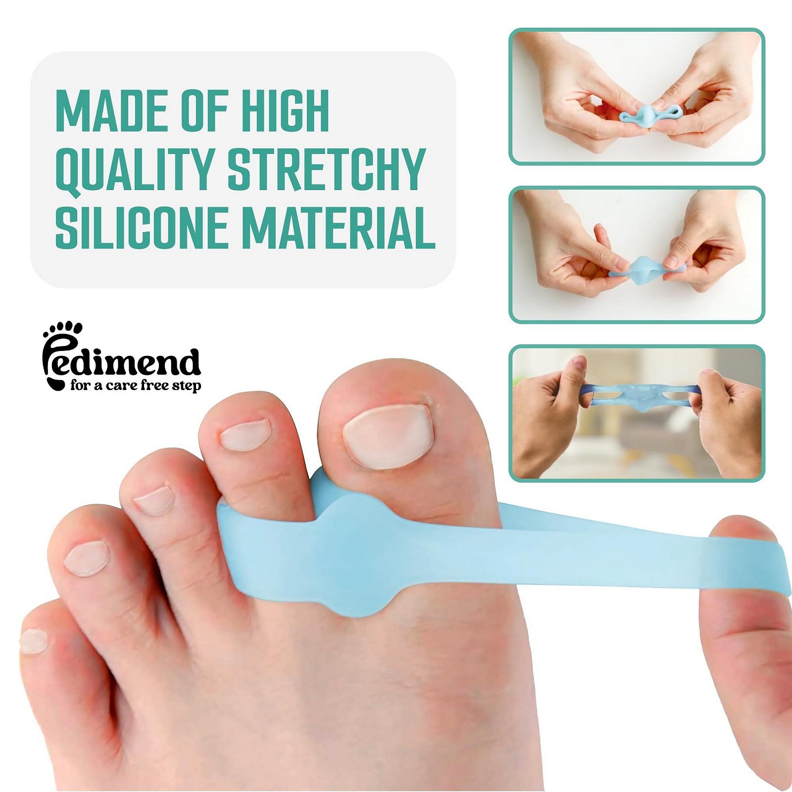 Роздільник для пальців ніг PEDIMEND Силіконовий гелевий з двома отворами для перекриваючихся пальців ніг, фото №3