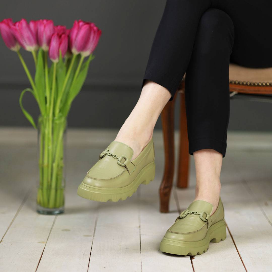 Туфлі Лофери жіночі шкіряні 4S 584059 Авокадо 36 38 40 41, фото №1 Туфлі Лофери жіночі шкіряні 4S 584059 Авокадо 36 38 40 41, фото №1