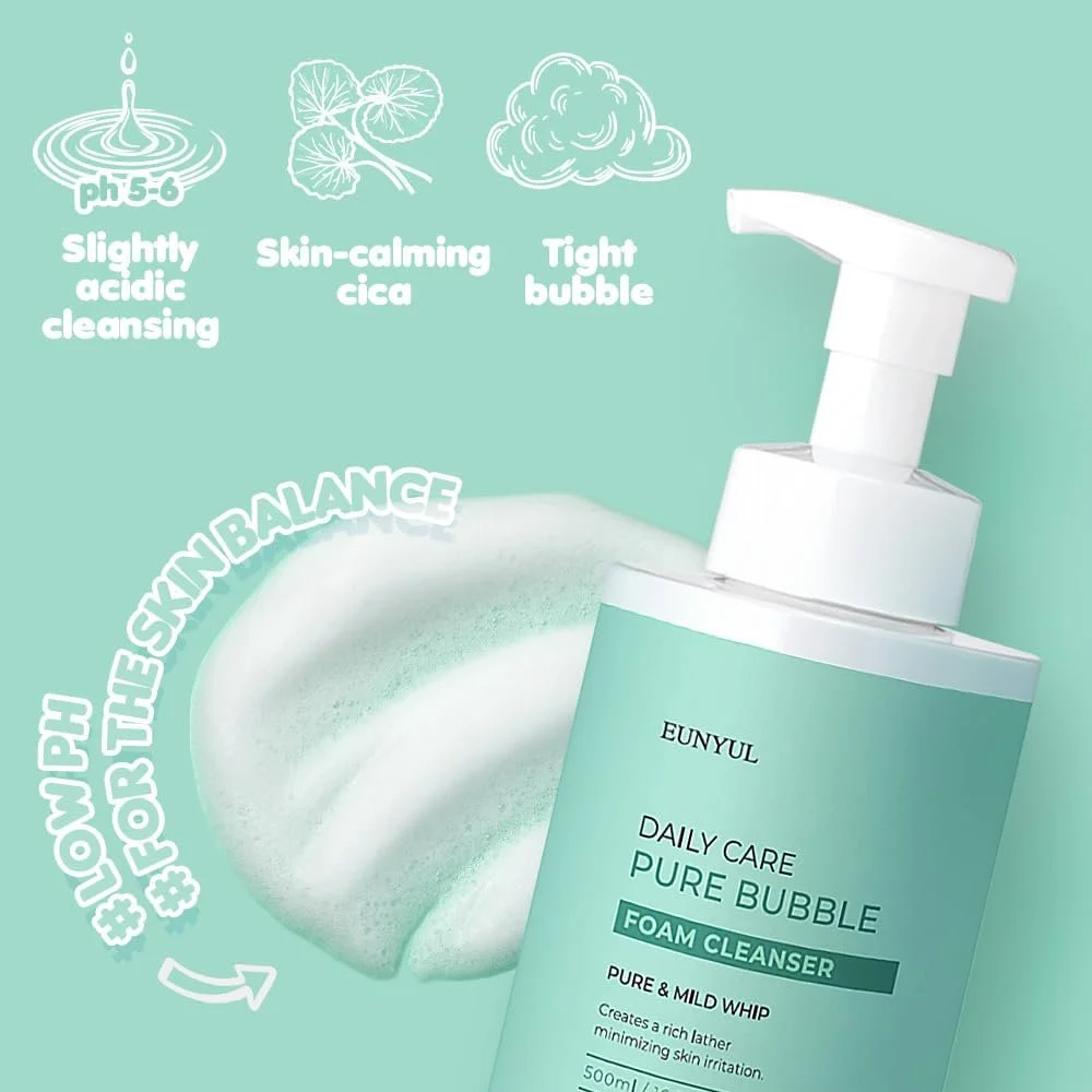 Пенка для умывания EUNYUL Daily Care Pure Bubble 500 мл, фото №3