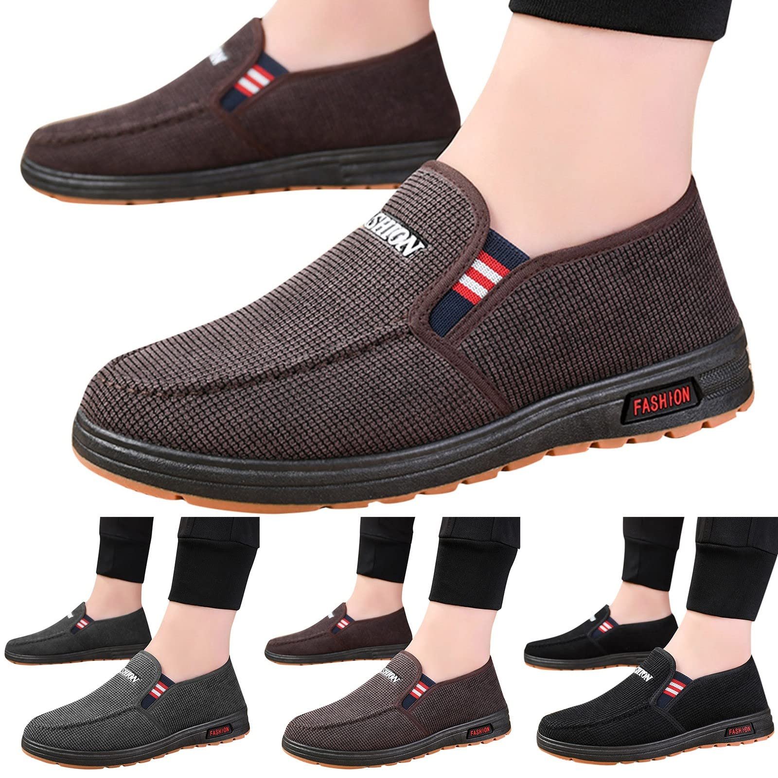 Кроссовки Road Fashion Летние Мужские Дышащая Сетка Плоские На Шнурках Повседневные Красные Черные, фото №3