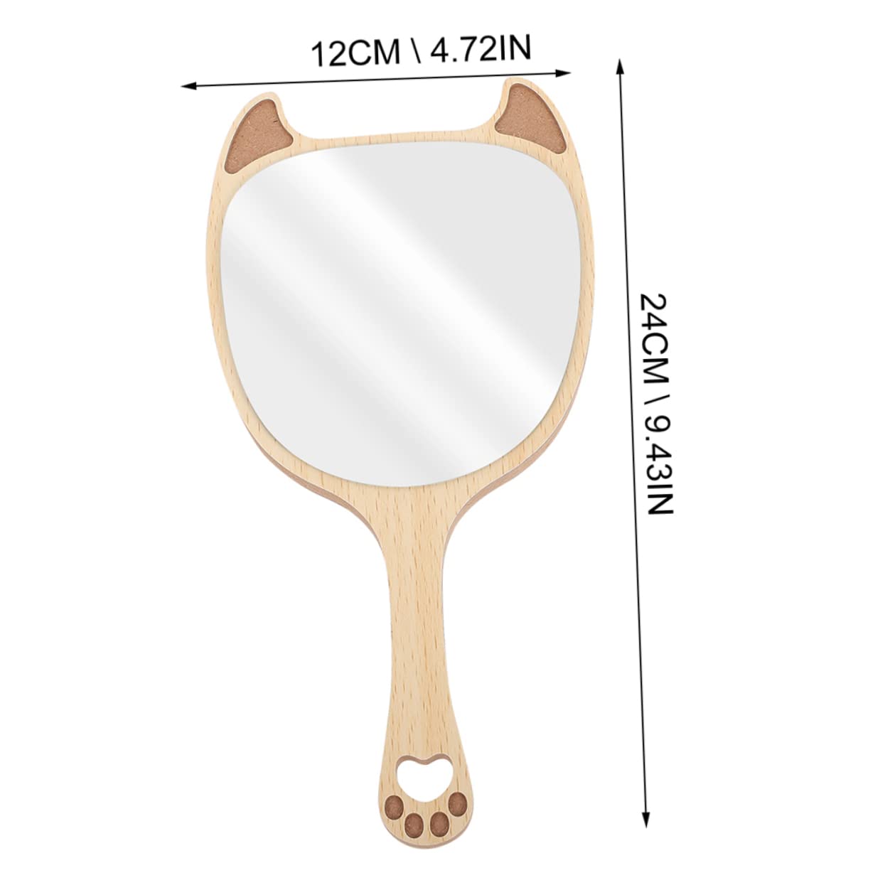 Зеркало Angoily набор 3 шт. с деревянной ручкой, фото №4 Зеркало Angoily набор 3 шт. с деревянной ручкой, фото №4