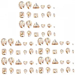 Стразы Lurrose Каплевидной формы с серебряной основой, стеклянные, 150 шт, для одежды, разных стилей, для творческих проектов - Фото 1