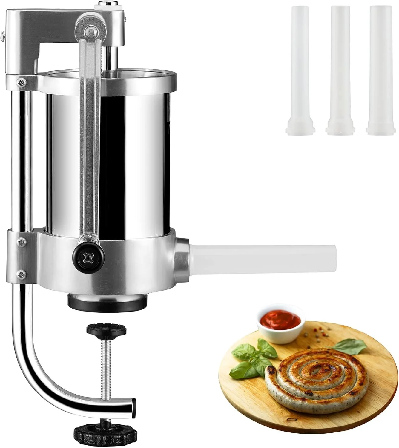 Наповнювач для ковбас VEVOR ES-1.5L Silver, фото №1