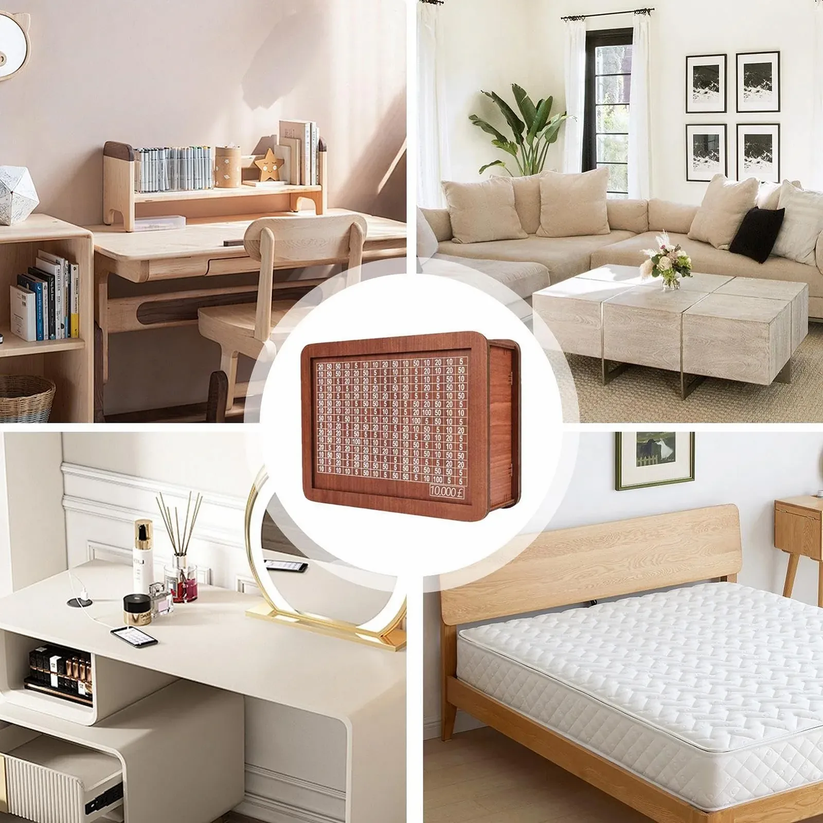 Скарбничка Дерев'яна з маркером та цифрами, фото №5