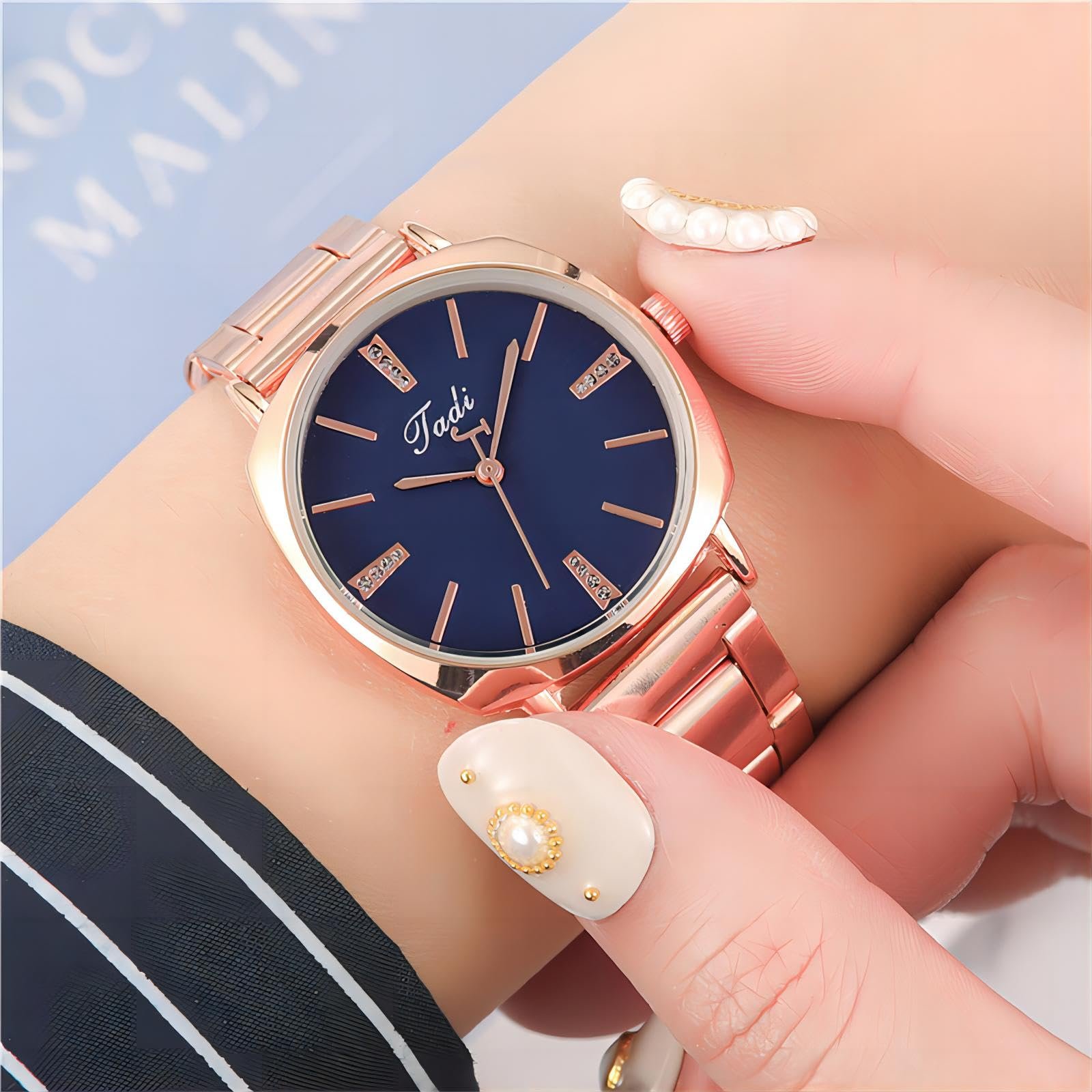 Жіночий годинник Basfur Modern Fe-Montre-075-02 червоний, фото №4