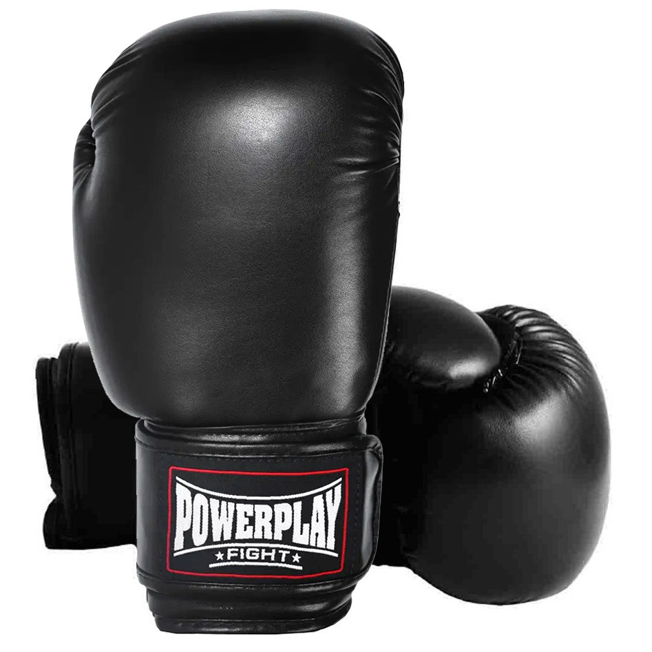 Боксерські рукавиці PowerPlay 3004 Classic Чорні 16 унцій, фото №1
