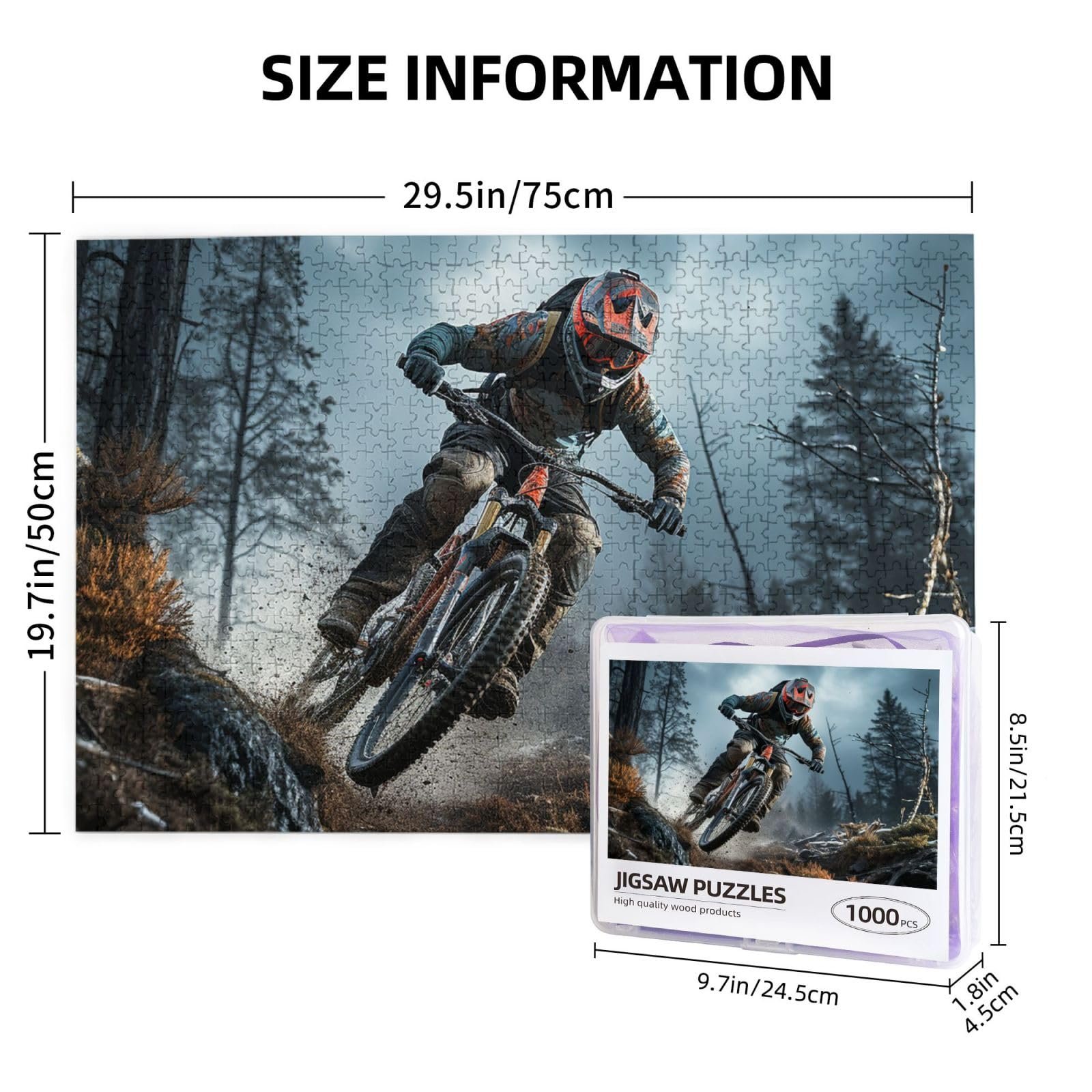 Пазл Mountain Bike Tournament 1000 элементов с сумкой для хранения 75 x 50 см, фото №3